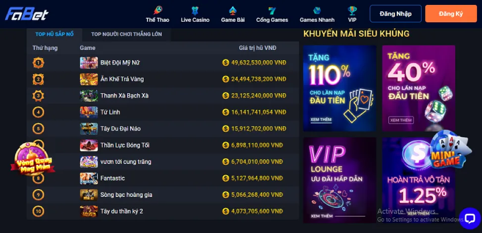Thưởng nạp hàng ngày J68BET